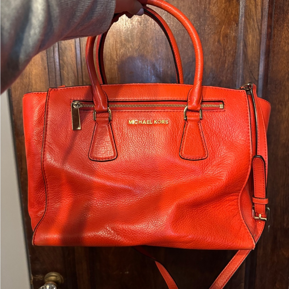 Michael Kors Vibrant Orange Satchel